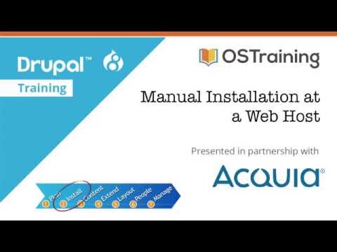 Drupal 8 Beginner, Lesson 7: Manual Installation at a Web Host