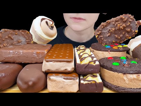 ASMR Chocolate Ice Cream *Magnum, M&M Cookie Sandwich, Haagen Dazs, Klondike Reese's, Tw