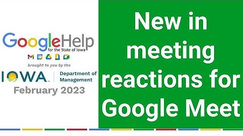 New in meeting reactions for Google Meet