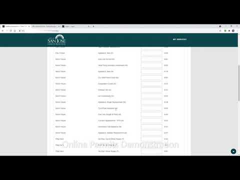 Demo for Online Residential Permit Issuance – Simple Subtrade Permits – City of San José