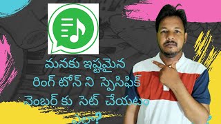 how to set favourite ring tone to specific WHATS APP Number TELUGU screenshot 5