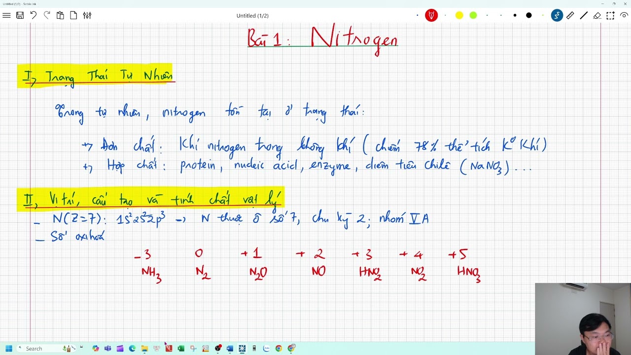 HÓA 11-CHƯƠNG 2-LÝ THUYẾT NITROGEN