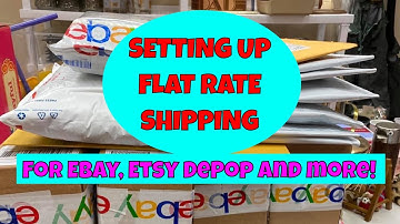 How to Set Up Flat Rate Shipping on eBay Etsy and save you time and money from 2DogsDigs