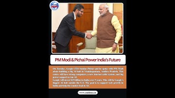 Google’s $15B AI Hub in India | PM Modi & Sundar Pichai Meet |  #viral #youtubeshorts