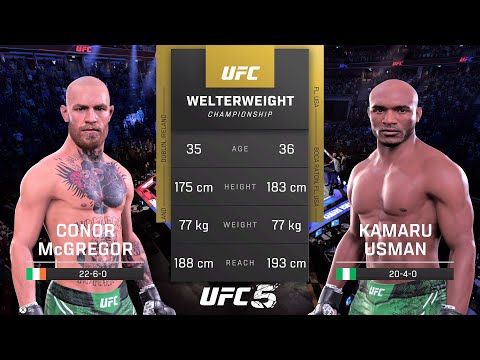 Conor McGregor vs Kamaru Usman Full Fight  UFC 5 Fight Of The Night