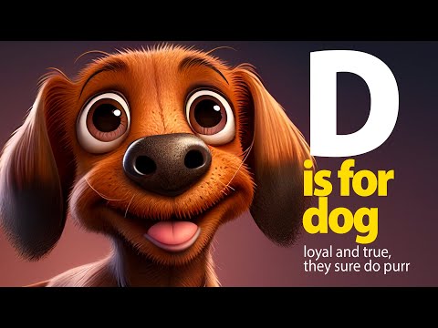 Learn Alphabet for kids with cute animals. Part 1A-H.