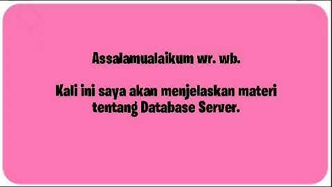 Materi Database Server
