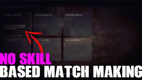 *NO* Skill Based Match Making in Call of Duty WW2!