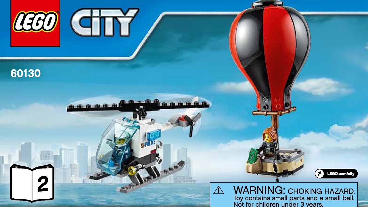 gået vanvittigt riffel toksicitet LEGO CITY Prison Island 60130 Instructions DIY Book 2 Hot Air Balloon  Helicopter - YouTube