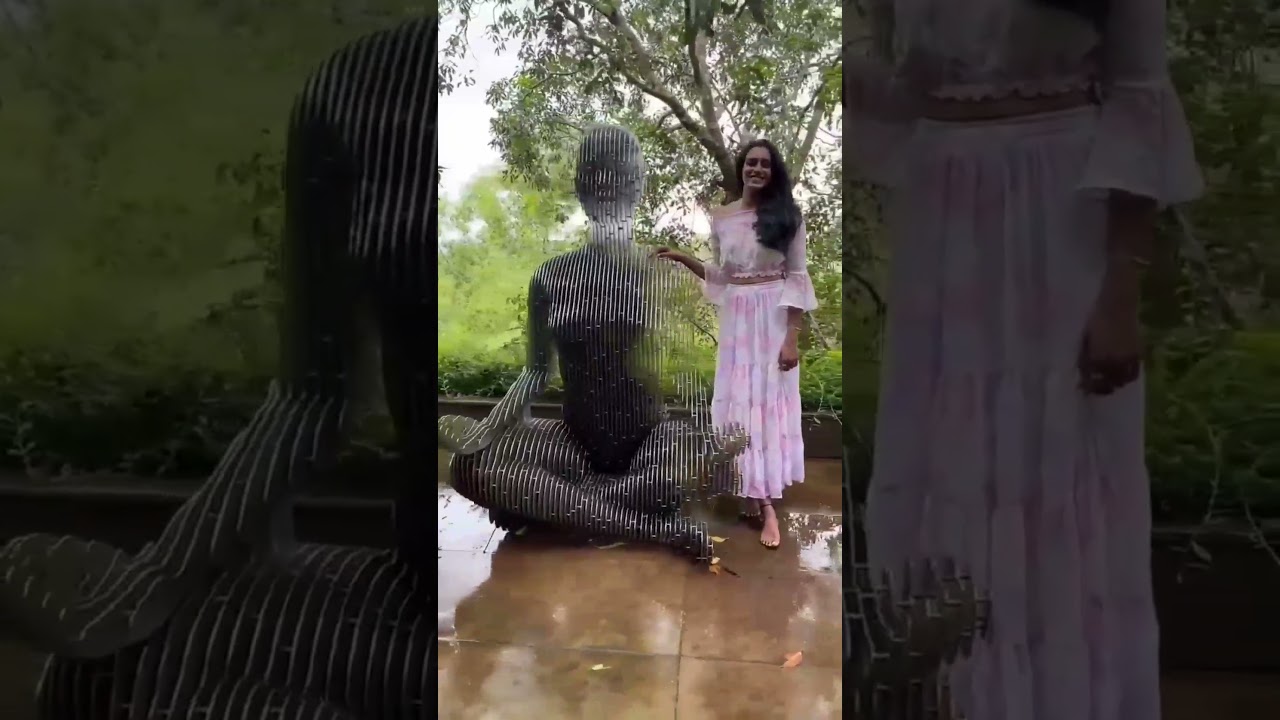 "Disappearing" sculpture by the famous German author Julian Voss-André. Bali, Indonesia.