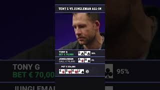 TONY G VS JUNGLEMAN ALL IN #poker #pokershorts