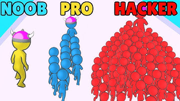 NOOB vs PRO vs HACKER in Crowd Battle 3D