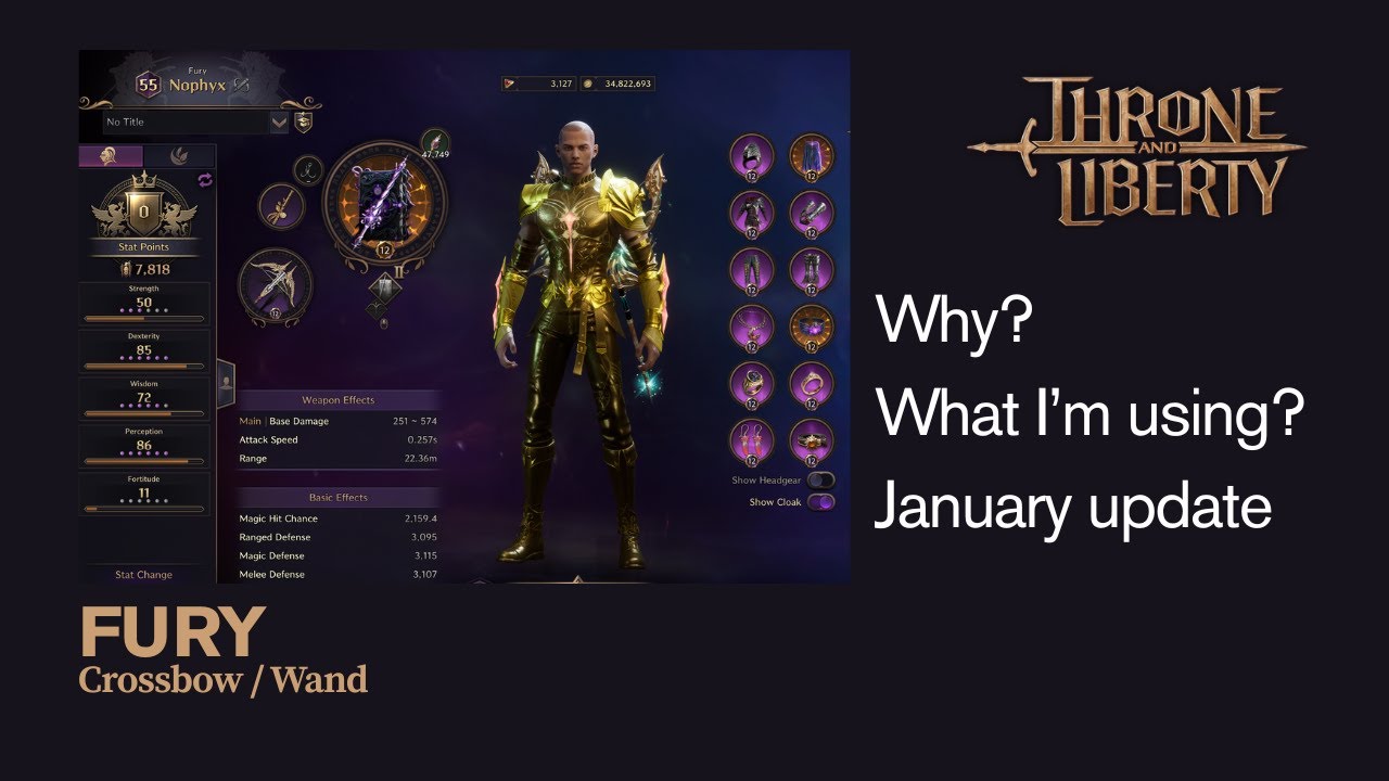Fury update! Crossbow / Wand - Throne and Liberty