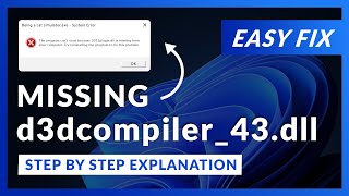 d3dcompiler_43.dll Error Windows 11 | 2 Ways To FIX | 2021