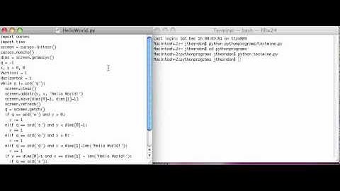 Python Curses Tutorial 10: keypad, addch, and delch