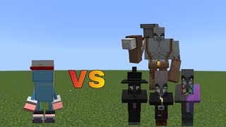 Defender vs Illage and Spillage Bosses - Minecraft Mob Battle