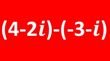Complex numbers subtraction | How to subtract complex numbers | Subtraction of complex numbers