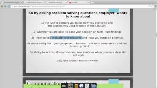 Problem solving - in the job interview