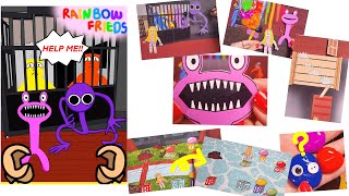 DIY ♥ Roblox Rainbow Friends Chapter2 Survival Story Gamingbook (with Purple, pink )