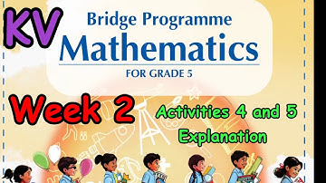 Class 5 maths bridge course week 2 activities 4 and 5 #seenuprt #maths #class5maths