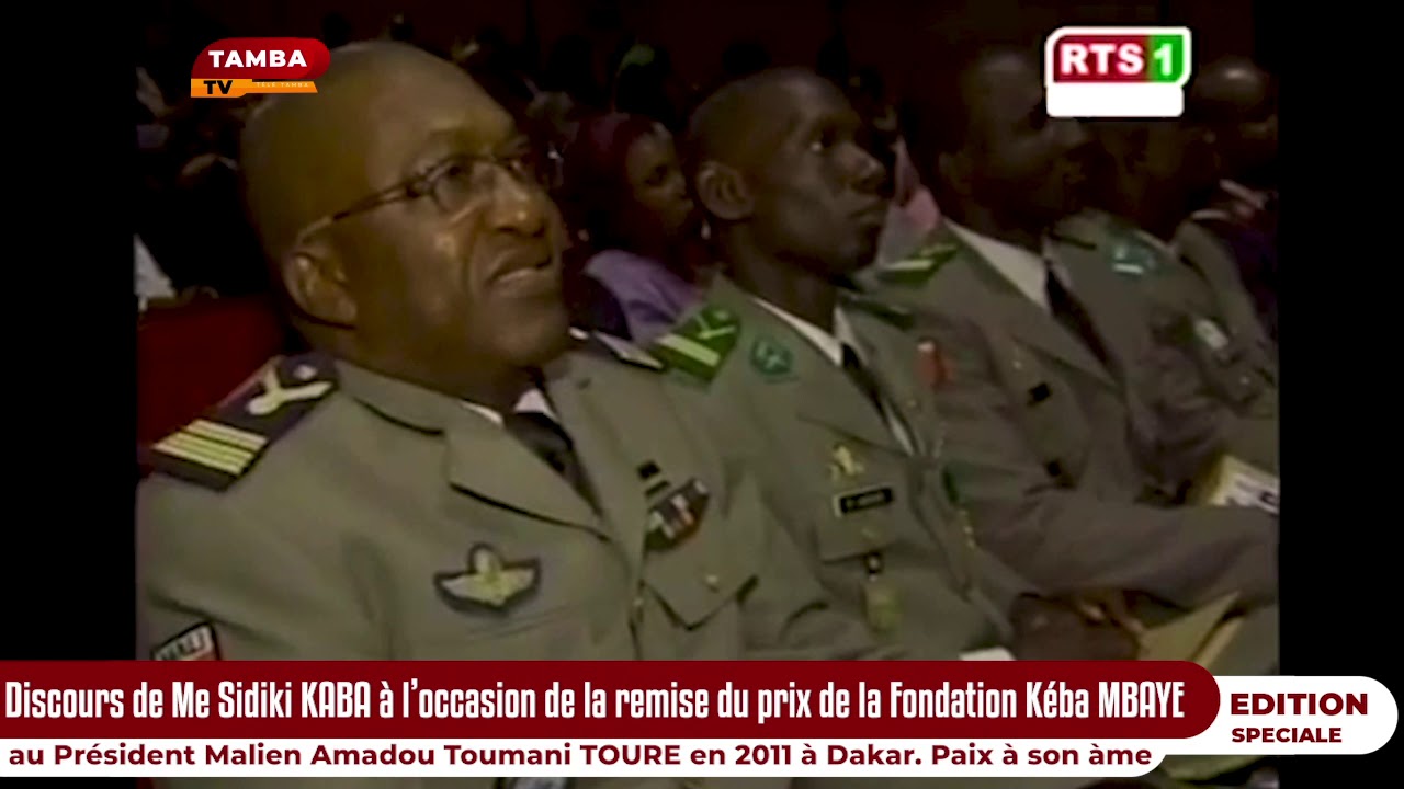 Discours de Me Sidiki KABA au Président Amadou Toumani TOURE en 2011 à Dakar. Paix à son âme.