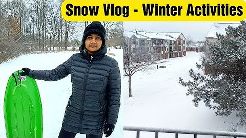 Snow Day Fun - USA Tamil VLOGS - Winter Fun Activities - வெள்ளை மழை பொழிகின்றது