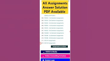 OSOU ASSIGNMENT ANSWER #osou #osouassingment
