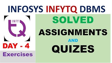 DBMS Master Class | Infytq Dbms | Day - 4 ( Exercises )| Infytq DBMS Course Assignments and Quizes