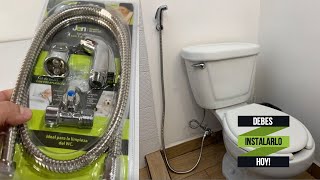 FACIL y RAPIDO⚡️como INSTALAR un BIDET de MANO🚿 para tu escusado🚽