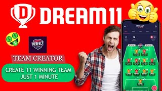 Dream11 Team Creator.Create Winning Team Just 1 Minute.perfect Lineup app Tutorial screenshot 1