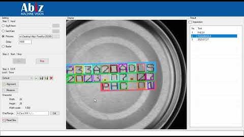 OCR deep learning  Tool for Date code inspection by Abiz