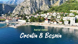 Amazing 1080p Aerial video: Croatia (Split, Krka)-Bosnia \& Herzegovina (Mostar) -(2024)