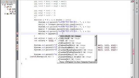 [안드로이드 자바 ,java programming 무료 동영상 교육 소프트캠퍼스]33강 배열[array]실습 예제