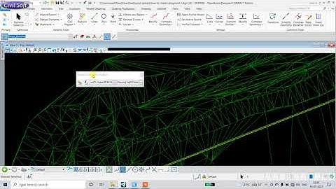 General features of alignment in OpenRoads  | Feature definition in openroad designer connectedition