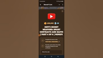 DeFi’s Secret Weapons: Smart Contracts and dApps | Part 4 of 6 | MemeFi Youtube Video Code
