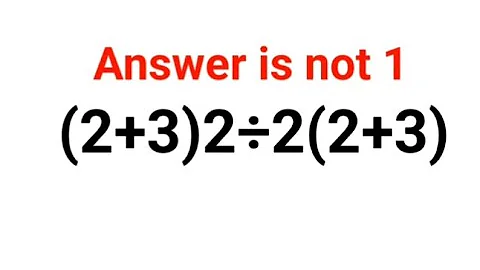 (2+3)2÷2(2+3) The answer is not 1. Many got it wrong!  Ukraine Math Test #math #percentages #ukraine
