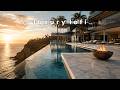 Luxury Lofi Beats | Cliffside Infinity Pool at Golden Hour | 64 Min Unwind
