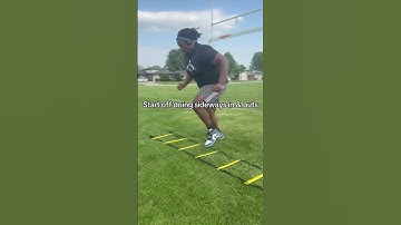 Ladder drills for lineman part 2!⚡️#ladderdrills #oline #dline #footwork #lineman #linemanissues