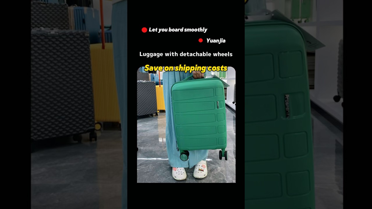 A suitcase with detachable wheels can be used in unexpected ways 