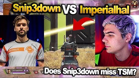 TSM Imperialhal team vs Snip3down team in ranked!! Does Snip3down miss TSM?  ( apex legends )