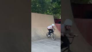 Why’d he make that noise 🤣  #bmx #trick #shorts #bike