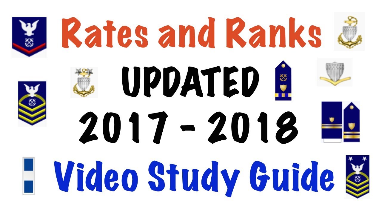 Uscg Rates And Ranks Video Study Guide 2018 Updated Youtube