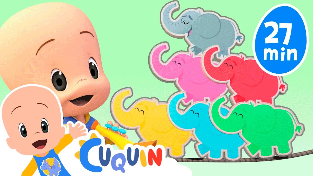 Surprise Eggs with elephants | Cleo & Cuquin Educational Videos for Children