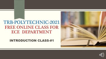 TRB-polytechnic-2021-FREE ONLINE CLASS FOR ECE  department-INTRODUCTION CLASS-#1