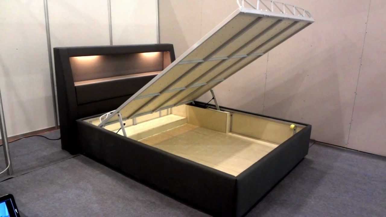 Storage Bed Frame Motorized Lift Full, Bed Frame Hydraulic Storage