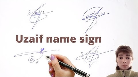 Uzaif name signature#english  sign style of uzaif