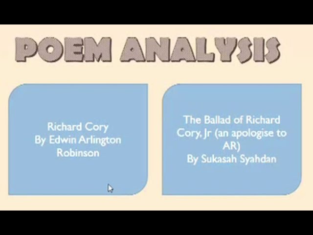 richard cory analysis line by line