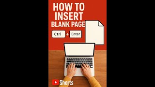 "MS Word me Blank Page insert ka fastest shortcut! ⌨️🔥 #Shortcuts"