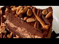 NO BAKE Peanut Butter Chocolate Mousse Cake Vegan Gluten-free Dairy-free Healthy Dessert Treat Snack
