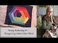 Wonky wednesday episode 7  hexagon log cabin colour wheel